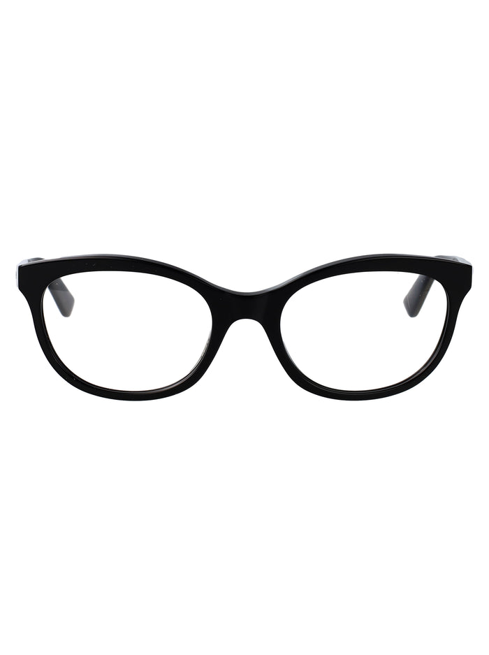 Alexander Mcqueen Black-Black-Transparent Acetate Glasses