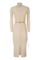 Elisabetta Franchi Openwork Knit Dress With Jewelled Belt