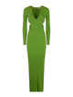 Elisabetta Franchi Green Viscose Polyamide Elastan Knit Dress