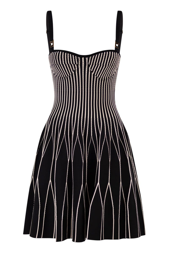 Elisabetta Franchi Two-Colour Knitted Dress