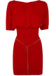 Elisabetta Franchi Knit Mini Dress With Snake Belt