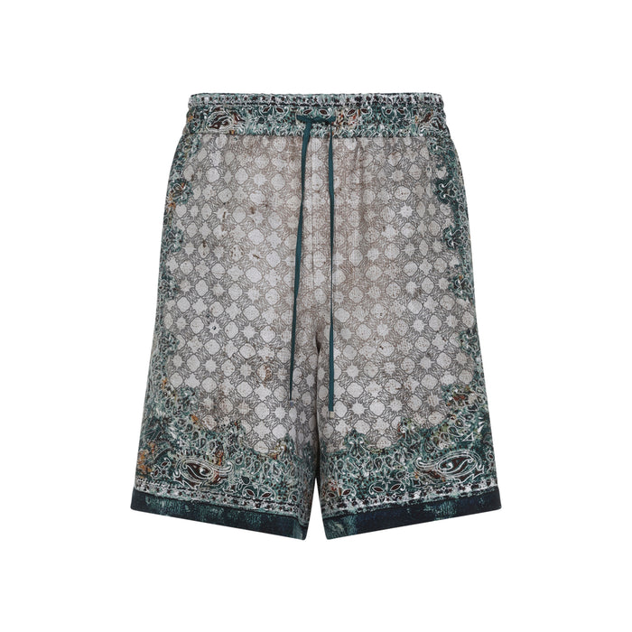 Amiri Multicolor Bandana Silk Bermuda