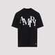 Amiri Black Cotton Staggered Logo T-Shirt