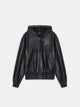 Amiri Leather Os Zip Hoodie