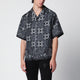 Amiri Ma Check Camp Checked Silk Camp Shirt In Black