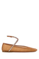Amina Muaddi Orange Mesh Ane Ballerinas