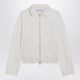 Max Mara White Cropped Sweatshirt In Silk Blend