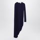 Sportmax Dark Purple Draped Asymmetric Dress