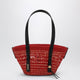 Loewe Small Iraca Palm And Leather Braid Basket Bag