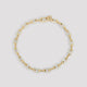 Casablanca Pink And Light Blue Enamel C Link Brass Necklace