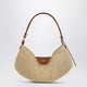 Loewe Medium Swing Bag In Natural Raffia And Calf Leather