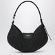 Loewe Medium Swing Bag In Raffia And Black Leather