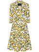 Samantha Sung Audrey 3/4 Sleeves Shirt Collar Long Dress