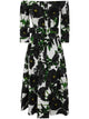 Samantha Sung Audrey Off Shoulder 3/4 Sleeves Long Dress With Anemon Naples All Over Printing