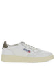 Autry Medalist Low Sneakers In White And Chocolate Leather