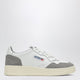 Autry Medalist Low Sneakers In White Leather And Grey Suede