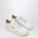 Autry Medalist Low Sneakers In White Leather With Shell Detail