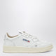 Autry Medalist Low Sneakers In White Leather With Shell Detail