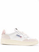 Autry Leather Round Toe Low Top Sneakers