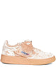 Autry Orange Velvet Sneakers