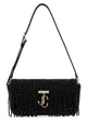 Jimmy Choo Black Satin Mini Avenue Shoulder Bag