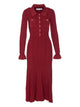 Self-Portrait Bordeaux Viscose Dress