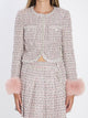 Self-Portrait Boucle Fur Cuff Jacket