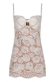 Self-Portrait Self-Portrait White Lace Mini Dress With Oversized Satin Bow