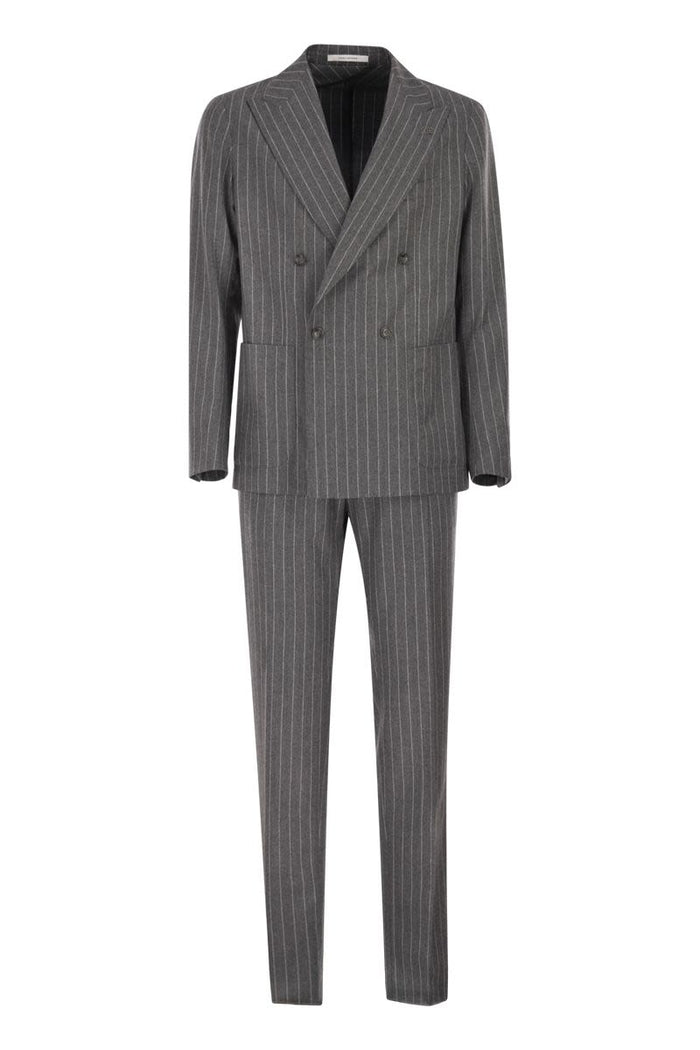 Tagliatore Double-Breasted Suit In Superfine Virgin Wool
