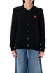 Comme Des Garçons Play Red Heart Patch Cardigan