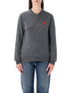 Comme Des Garçons Play Comme Des Garçons Play Wool Cardigan With Red Crystal Heart