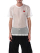 Comme Des Garçons Play Comme Des Garçons Play Mesh T-Shirt With Red Heart