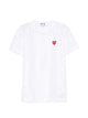 Comme Des Garçons Play Tshirt Mesh Red Emblem