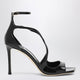Jimmy Choo Azia Sandals In Black Patent Leather