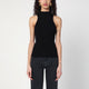 Roberto Collina Black Ribbed Tank Top