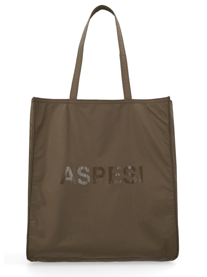 Aspesi Military Green Polyamide Handbag