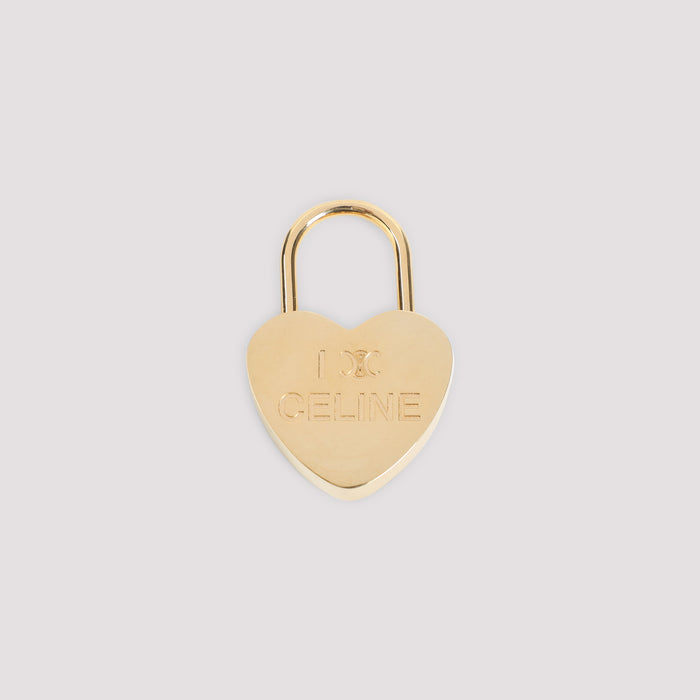 Celine Gold Brass I Love Celine Padlock