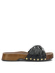 Ganni Tia Fairy Black Recycled Leather Polyurethane Polyester Wood Slides