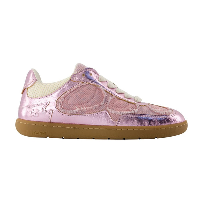 Ganni Crinkle Metallic Sneakers