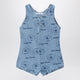 Bobo Choses Pickles The Dog Blue Denim Romper