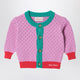 Bobo Choses Color-Block Openwork Cardigan