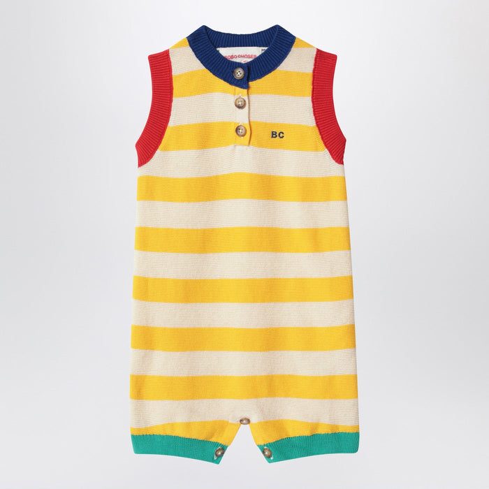 Bobo Choses Sleeveless Striped Cotton Romper