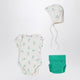 Bobo Choses Three-Piece Set White/Green In Cotton