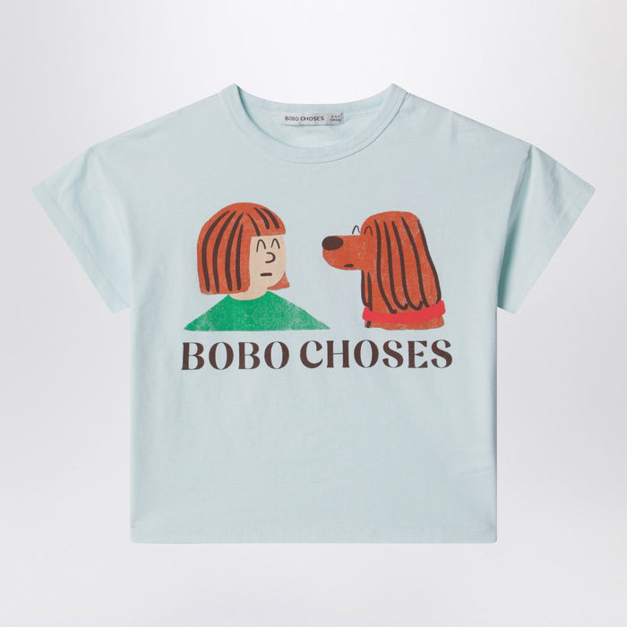 Bobo Choses Friends In A Pickle Light Blue T-Shirt