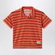 Bobo Choses Bobo Choses Orange Striped Terry Polo Shirt