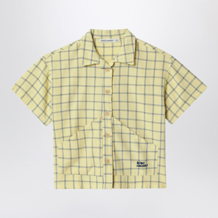 Bobo Choses Yellow Shirt With Check Pattern