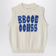 Bobo Choses White Mélange Vest With Logo Intarsia