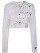 Maison Mihara Yasuhiro Embellished Distressed Long Sleeves Mini Tee