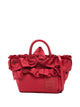Ganni Fiery Red Polyester Mini Shopper Ruffle
