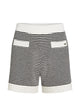 Karl Lagerfeld Short Black Dot White Stripes